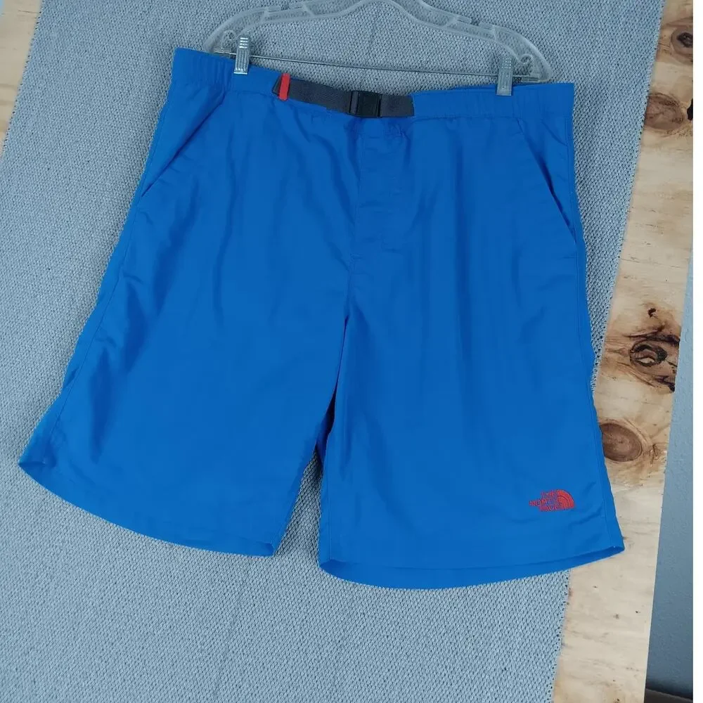 The North Face‎ Shorts Mens Large 40X10 Blue Belted Hiking Swim Logo